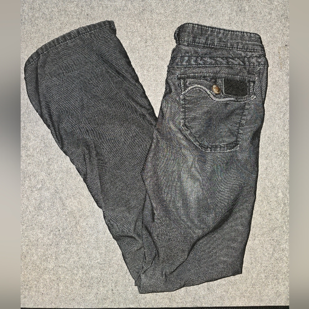 Vintage Y2K Stitches brand Chekore‎ black corduroy womens pants size 29 x 32